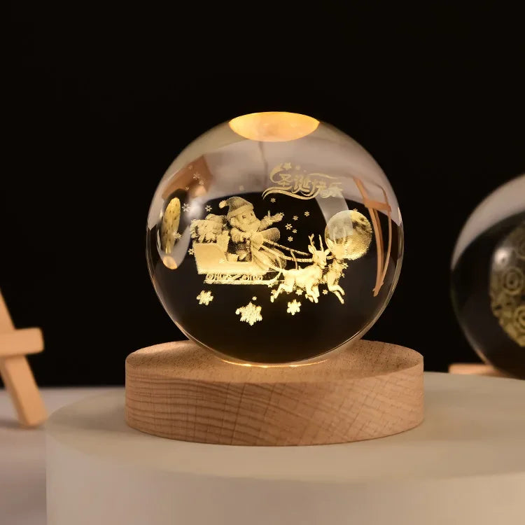 3D Crystal Ball Crystal Planet Laser Engraved Solar System
