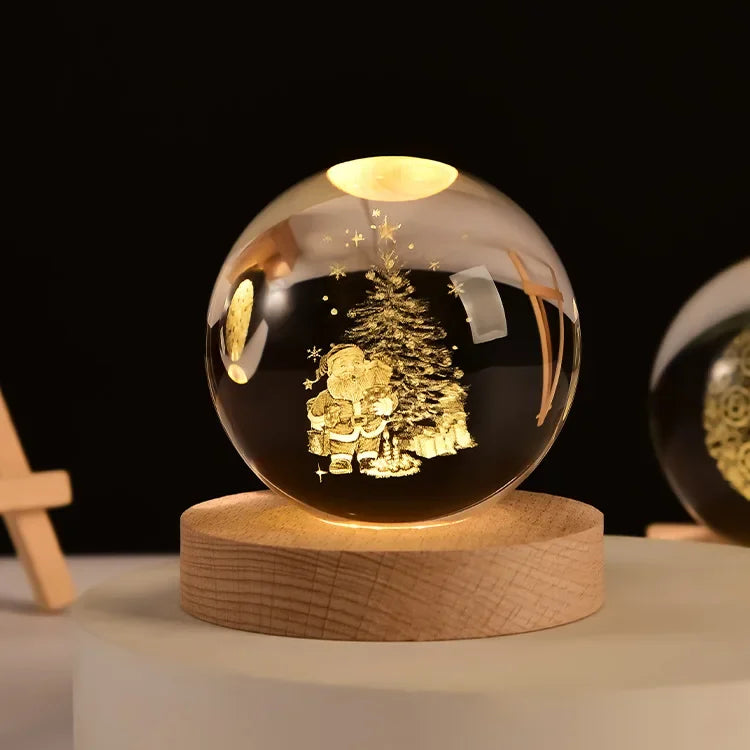 3D Crystal Ball Crystal Planet Laser Engraved Solar System